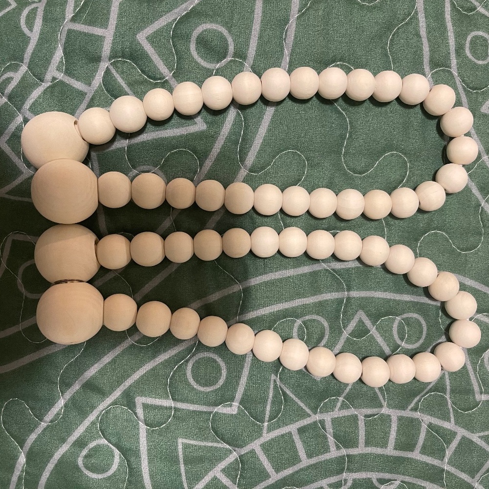 Wooden magnetic curtain tie backs